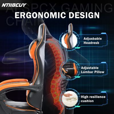 ALINUNU Sedile da gioco ergonomico per adulti per poggiapiedi Sedile girevole in pelle sintetica