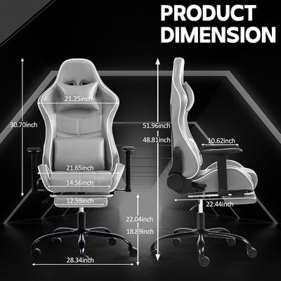 Colore personalizzato Poltrona da gioco ergonomica Altezza regolabile e funzione recliner