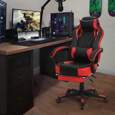 Moderna sedia da gioco ergonomico per computer stile da corsa sedia da gioco in cuoio PU