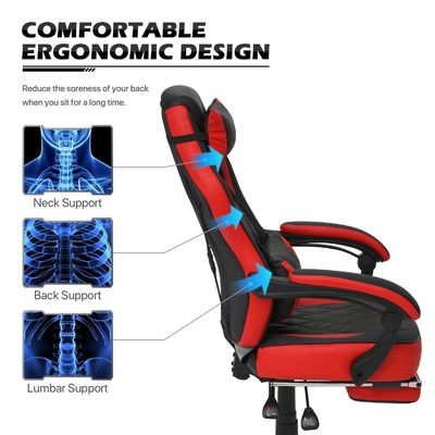 Moderna sedia da gioco ergonomico per computer stile da corsa sedia da gioco in cuoio PU