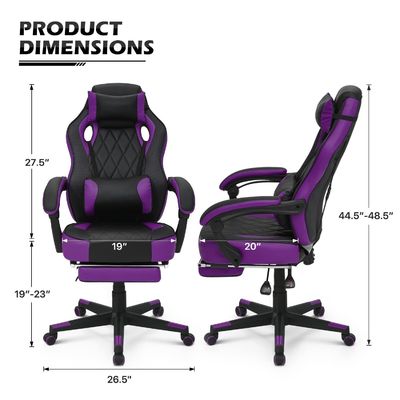 Racing Style PU Leather Gaming Chair Ergonomic Design Foam Seat Materiale di ALINUNU
