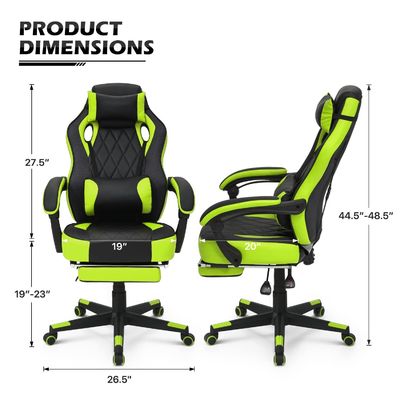 Poltrona da gioco in PU in stile da corsa ergonomico Poltrona per computer con design moderno