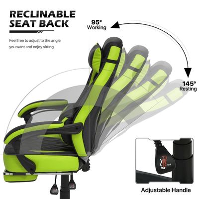 Poltrona da gioco in PU in stile da corsa ergonomico Poltrona per computer con design moderno