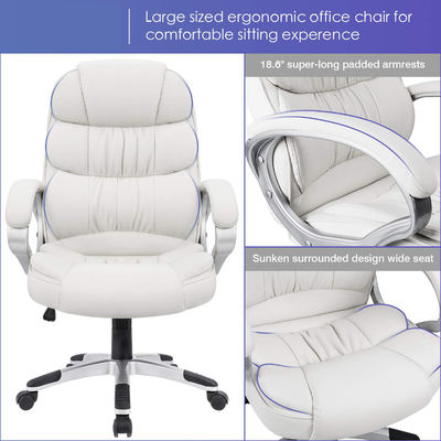 36.3lb High Back Computer Desk Chair con braccioli imbottiti e altezza regolabile