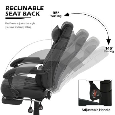 Ottieni la sedia da gioco definitiva da ALINUNU Racing Style cuoio PU con altezza regolabile
