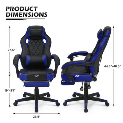 Sedia da gioco regolabile in pelle PU per computer da gioco in stile da corsa presso ALINUNU