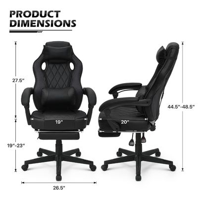 La poltrona da gioco in PU di ALINUNU, stile di corsa ergonomica regolabile per lunghe sessioni di gioco