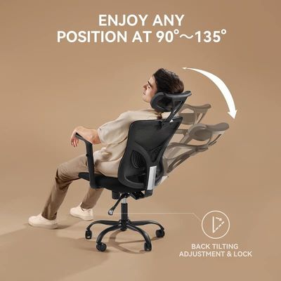 Modern Design High Back Mesh Office Chair con appoggio per braccio regolabile e supporto lombare