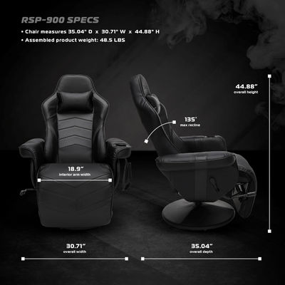 sedia da gioco a 360 giri per computer con regolazione dell'altezza e stile di design moderno