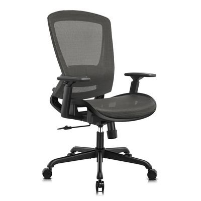 360 Girante/ Regolare l'altezza/ Ripiano in maglia di metallo Sedia da ufficio ergonomico Sedia da lavoro robusta