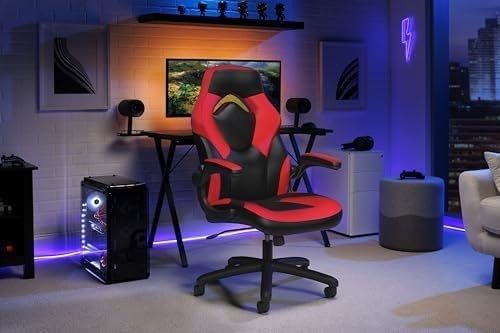 360 Girante ALINUNU Sedile da gioco stile da corsa PC a schiena alta Computer Desk con poggiatesta
