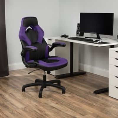 Camera giochi per computer sedia da gioco ergonomica schiena alta stile da corsa 360 giratore per PC