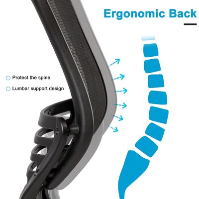 Sedia da ufficio Ergonomic Mesh Computer Chair con braccioli e altezza regolabili