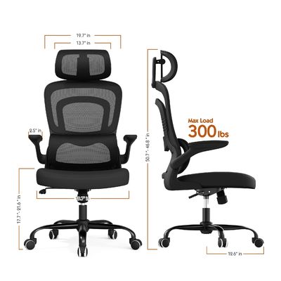 Modern Design Metal Ergonomic Mesh Office Chair con supporto lombare e braccia flessibili