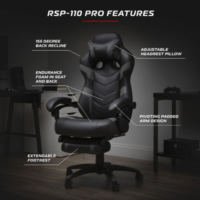 Sedia per computer ergonomica integrata con poggiatesta con design moderno e funzione recliner