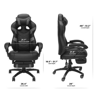 Sedia per computer ergonomica integrata con poggiatesta con design moderno e funzione recliner