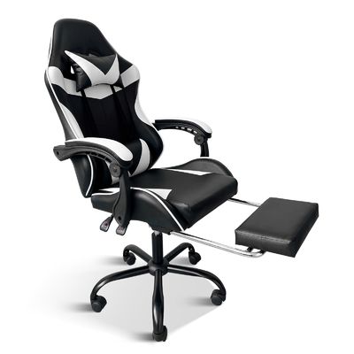 33 libbre di tessuto ergonomico sedia da gioco per computer con poggiapiedi e supporto lombare