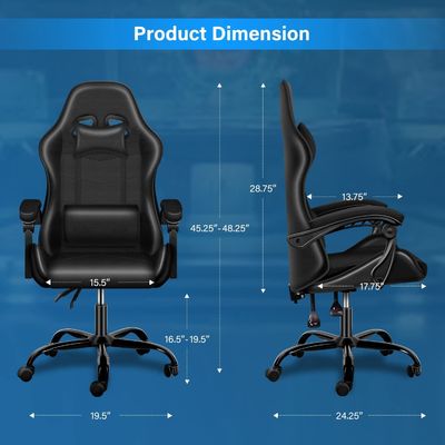 Sala giochi ALINUNU Computer Ergonomic Video Gaming Chair con poggiapiedi e supporto lombare