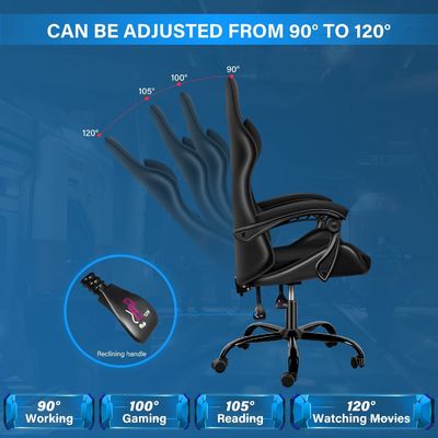 Sala giochi ALINUNU Computer Ergonomic Video Gaming Chair con poggiapiedi e supporto lombare