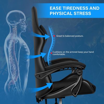 Sala giochi ALINUNU Computer Ergonomic Video Gaming Chair con poggiapiedi e supporto lombare