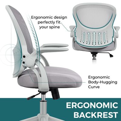 Imballaggio postale Y Sedile da scrivania ergonomico a maglia con supporto lombare e braccia flessibili