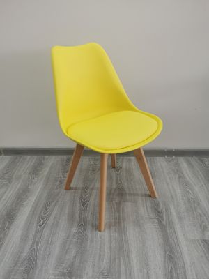 40'HQ Sedie da soggiorno con cuscino in PU 1488pcs Prezzi Sedie da pranzo in legno tulipano nordico