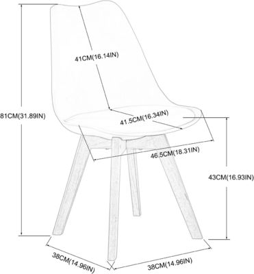 40'HQ Sedie da soggiorno con cuscino in PU 1488pcs Prezzi Sedie da pranzo in legno tulipano nordico
