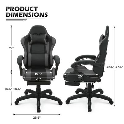Sedile da gioco per computer a colori personalizzato con funzione di rotazione 360 / regolazione dell'altezza / recliner