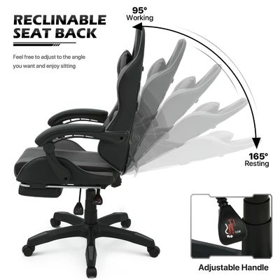 Sedile da gioco per computer a colori personalizzato con funzione di rotazione 360 / regolazione dell'altezza / recliner