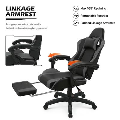 Sedile da gioco per computer a colori personalizzato con funzione di rotazione 360 / regolazione dell'altezza / recliner