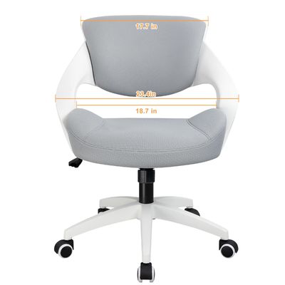 Sedia di scrivania giratoria ergonomica a maglia metallica con altezza regolabile e supporto lombare