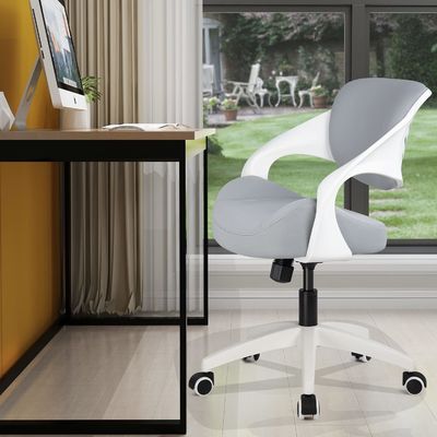 Sedia di scrivania giratoria ergonomica a maglia metallica con altezza regolabile e supporto lombare