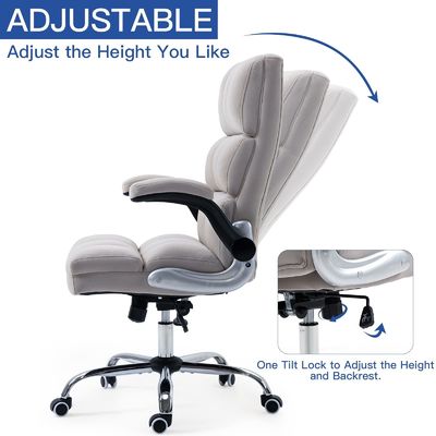 Home Office Computer Desk Chair con ruote a schiena media regolabile tipo di metallo girevole