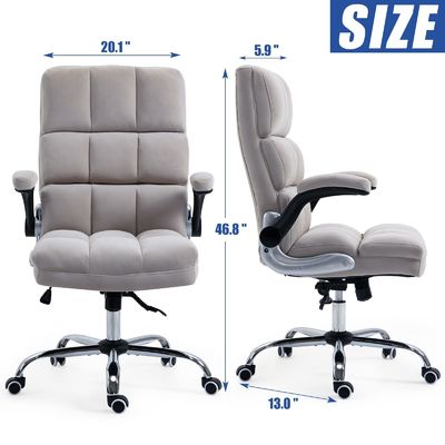 Home Office Computer Desk Chair con ruote a schiena media regolabile tipo di metallo girevole