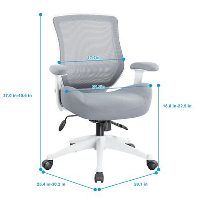 Sedia da ufficio ergonomica con regolazione in altezza 25.4&quot;D x 28.1&quot;W x 37&quot;H in imballaggio posta