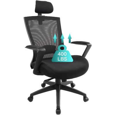Sedile da ufficio a maglia ergonomica con cuscino ispessito e poggiatesta regolabile