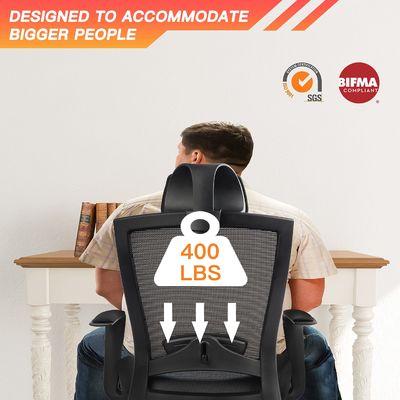 Sedile da ufficio a maglia ergonomica con cuscino ispessito e poggiatesta regolabile