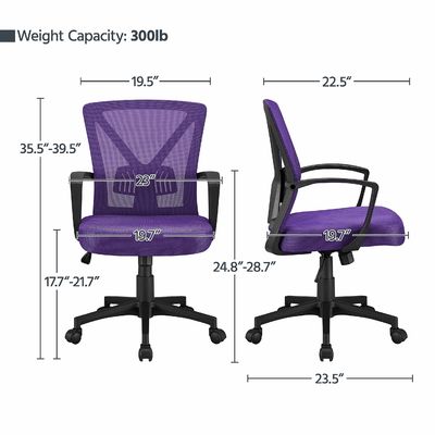 Sedia da ufficio ergonomica a 3 ascensori a gas con colore personalizzato e supporto lombare regolabile
