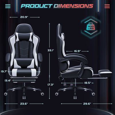 Sedile da gioco da corsa con supporto lombare per massaggi e sedile girevole a 360 gradi