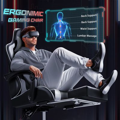 Sedile da gioco da corsa con supporto lombare per massaggi e sedile girevole a 360 gradi
