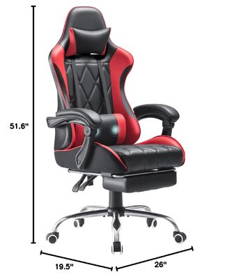 Camera giochi per computer Sedile girevole con massaggio supporto lombare ed ergonomico design della schiena alta