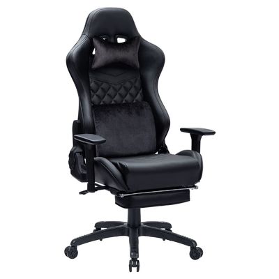 Sedia da gioco per ufficio con poggiapiedi schiena alta pelle regolabile in PU Design moderno