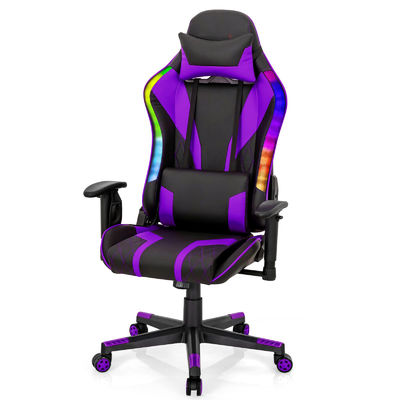 Sedia da gioco ergonomica da corsa ALINUNU con supporto lombare regolabile e imbottitura a spugna