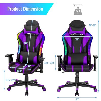 Aggiornate la vostra configurazione di gioco con ALINUNU sedia girevole design moderno e luci LED RGB