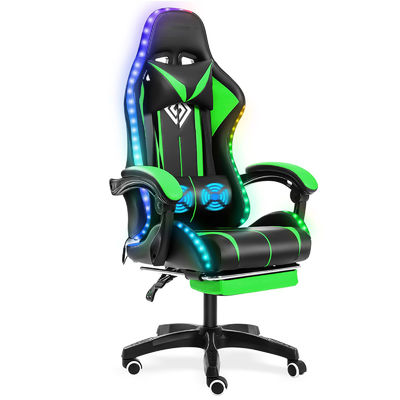 Moderno design ALINUNU Ergonomico Computer Massaggio Sedile da gioco con luci a LED e poggiapiedi