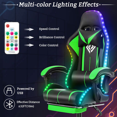 Moderno design ALINUNU Ergonomico Computer Massaggio Sedile da gioco con luci a LED e poggiapiedi