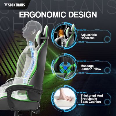 250 libbre peso massimo raccomandazione ergonomico sedia giocatore con funzione di massaggio