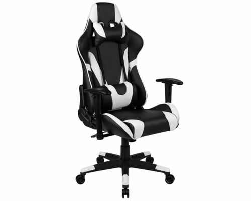 Sedia da gioco per computer per ufficio ergonomica con funzione di rotazione a 360°/adeguamento in altezza/appoggio