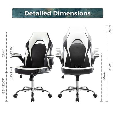 Sedia da gioco per computer ergonomica in ferro di tipo metallico con altezza regolabile