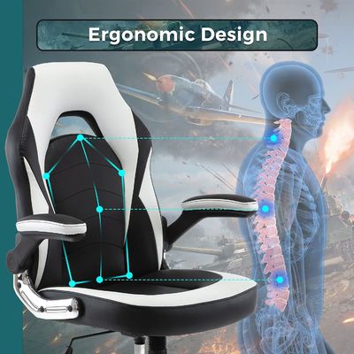 Sedia da gioco per computer ergonomica in ferro di tipo metallico con altezza regolabile